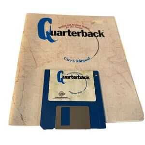 Quarterback - Commodore Amiga Version 3.5 Floppy & User's Manual